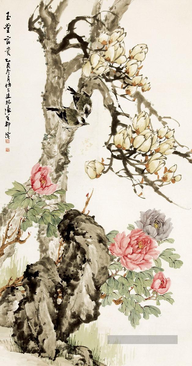 liubing affluence oiseaux et fleurs traditionnelle chinoise Peintures à l'huile